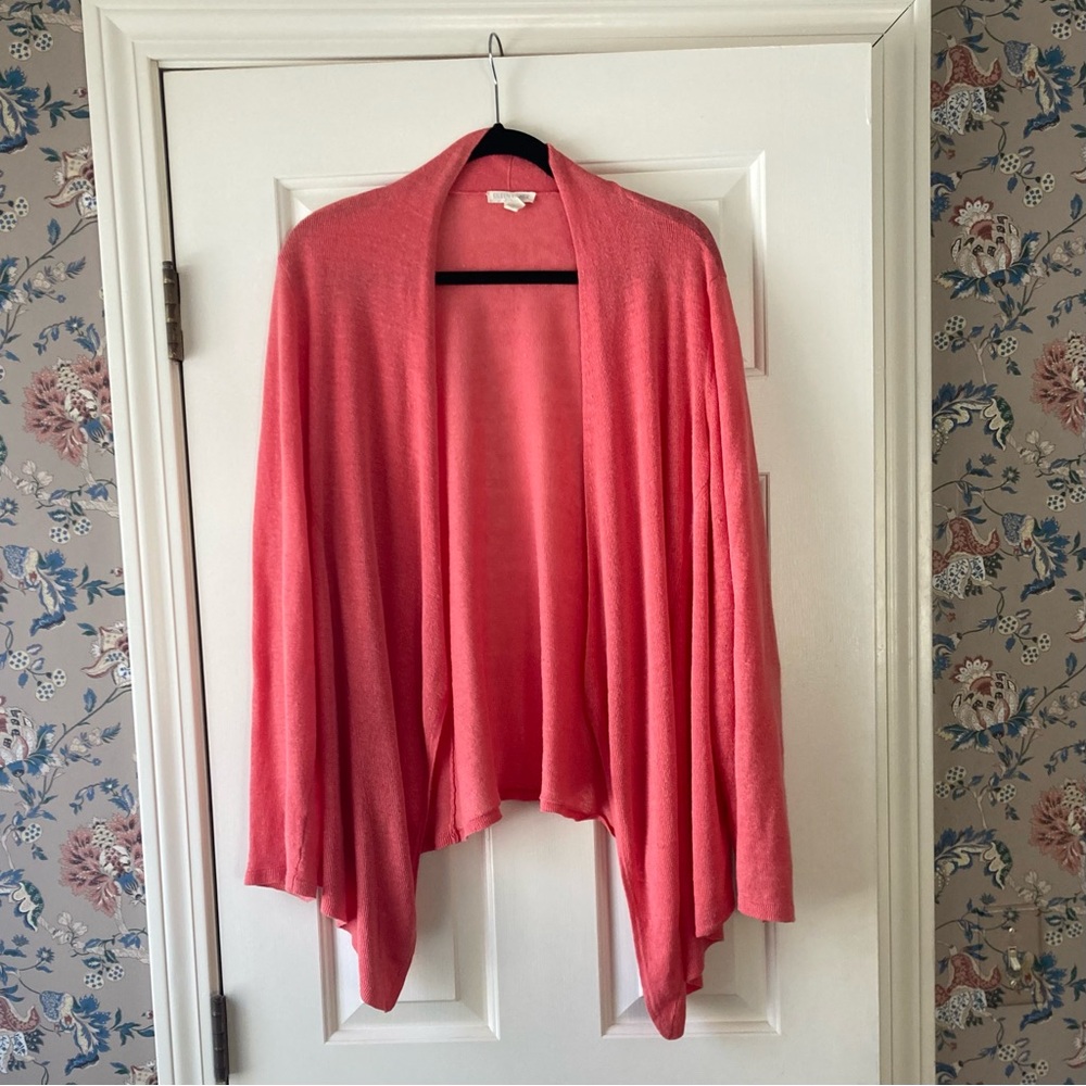 Eileen Fisher linen Open-Front sweater
